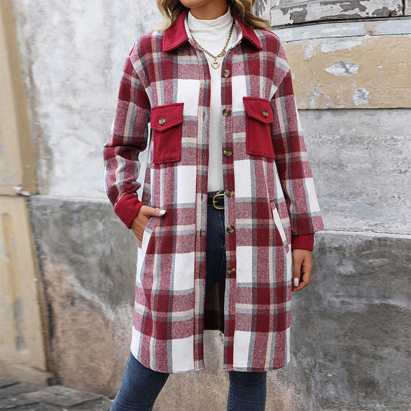 Plaid Elegance Winter Coat