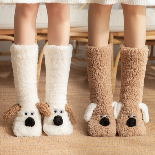 Cute Cartoon Dog Floor Socks