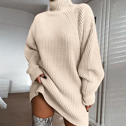 Cozy Embrace Turtleneck Sweater Dress