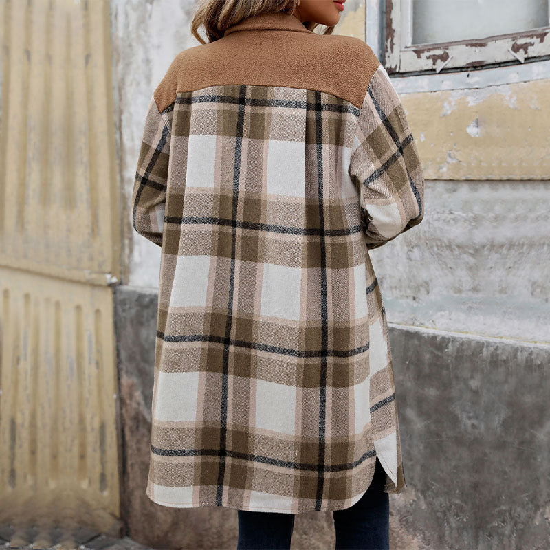 Plaid Elegance Winter Coat