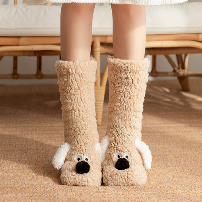 Cute Cartoon Dog Floor Socks