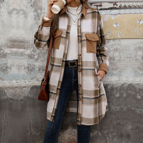 Plaid Elegance Winter Coat