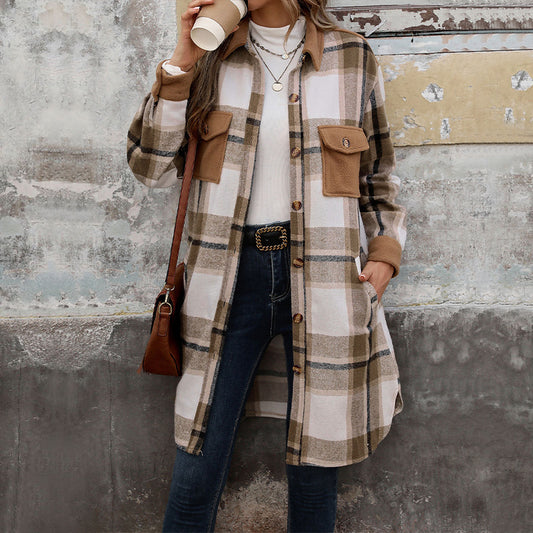 Plaid Elegance Winter Coat