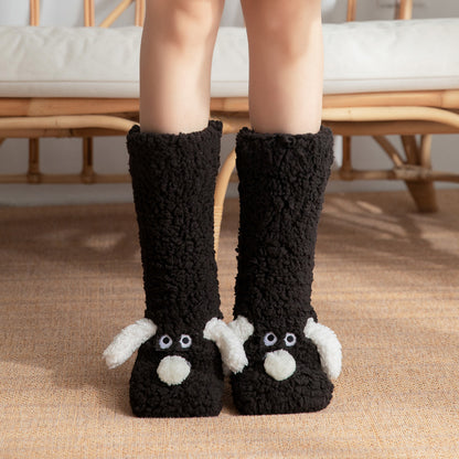 Cute Cartoon Dog Floor Socks